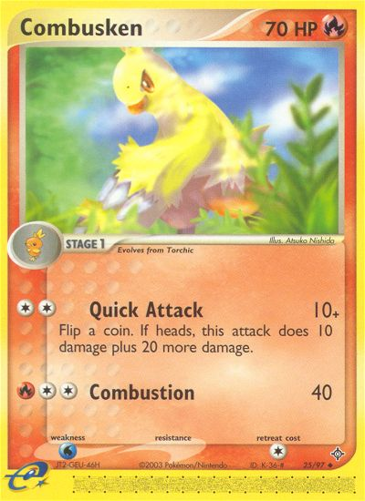 Combusken (25/97) [EX: Dragon] | Anubis Games and Hobby