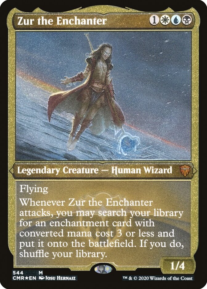 Zur the Enchanter (Etched) [Commander Legends] | Anubis Games and Hobby