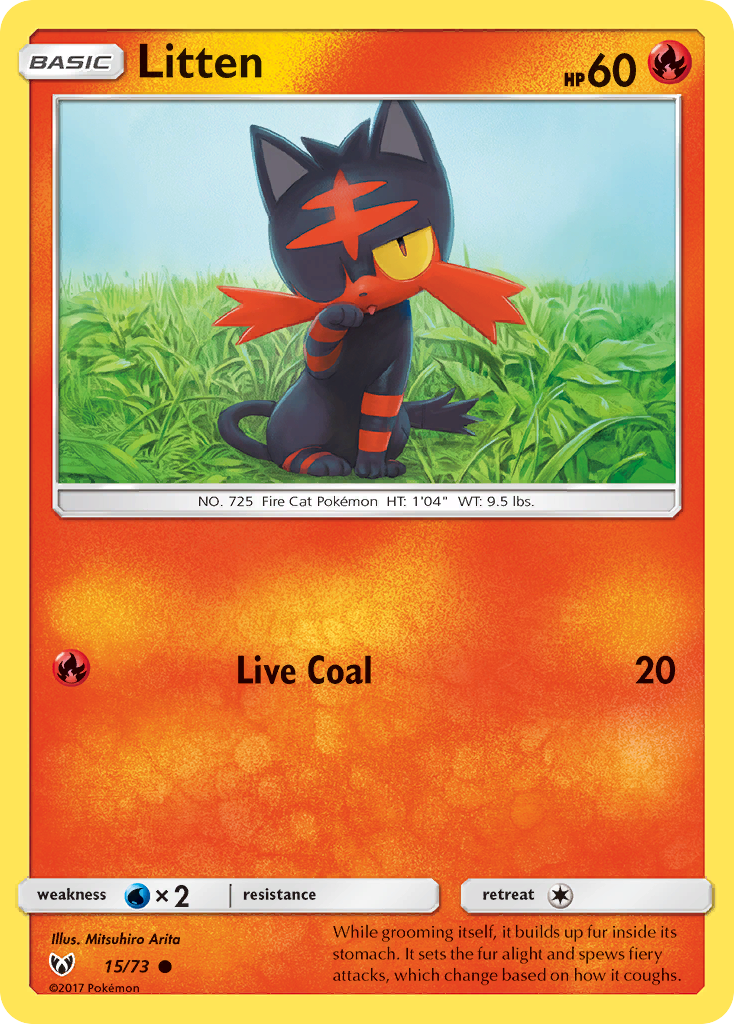 Litten (15/73) [Sun & Moon: Shining Legends] | Anubis Games and Hobby