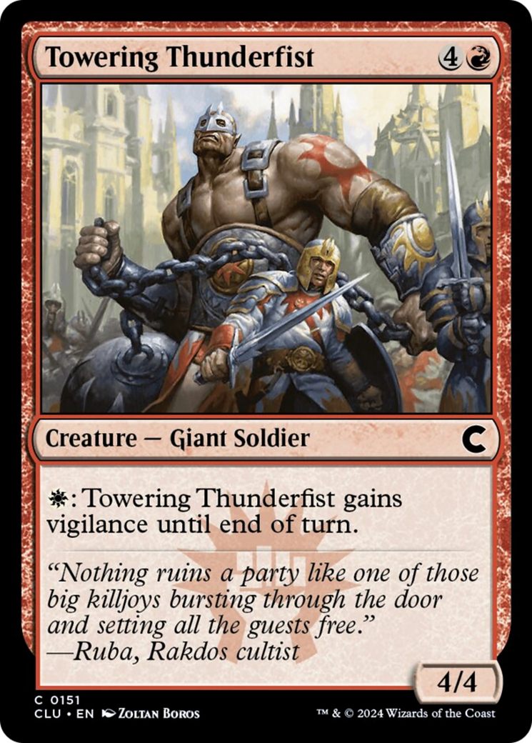 Towering Thunderfist [Ravnica: Clue Edition] | Anubis Games and Hobby