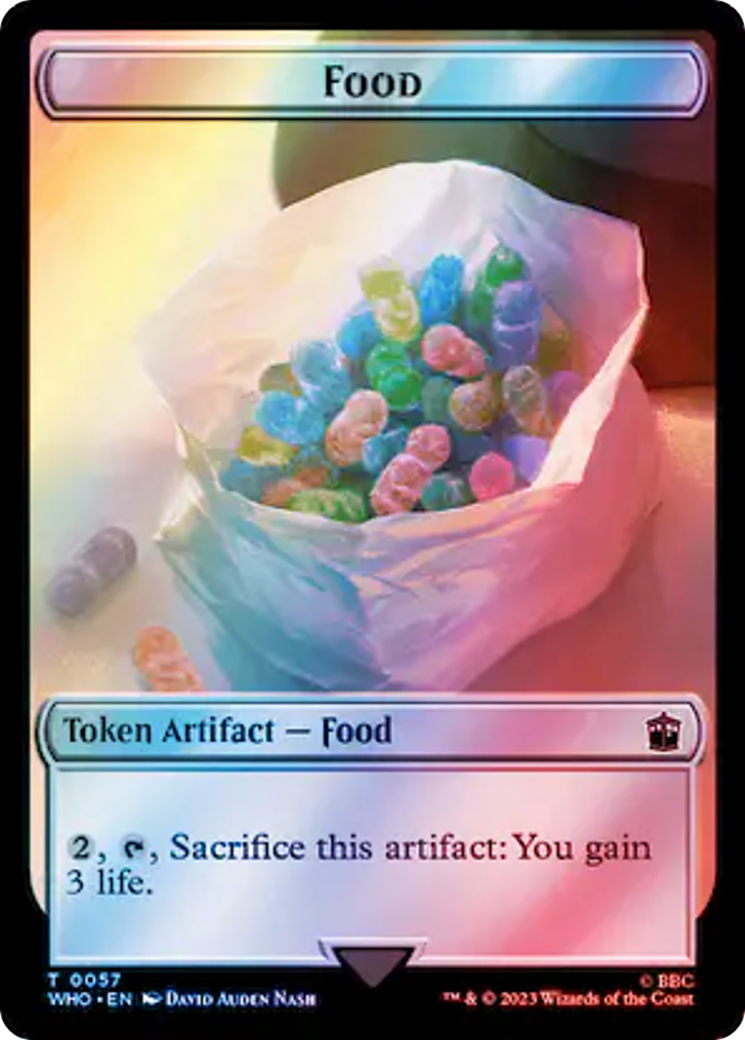 Dalek // Food (0057) Double-Sided Token (Surge Foil) [Doctor Who Tokens] | Anubis Games and Hobby