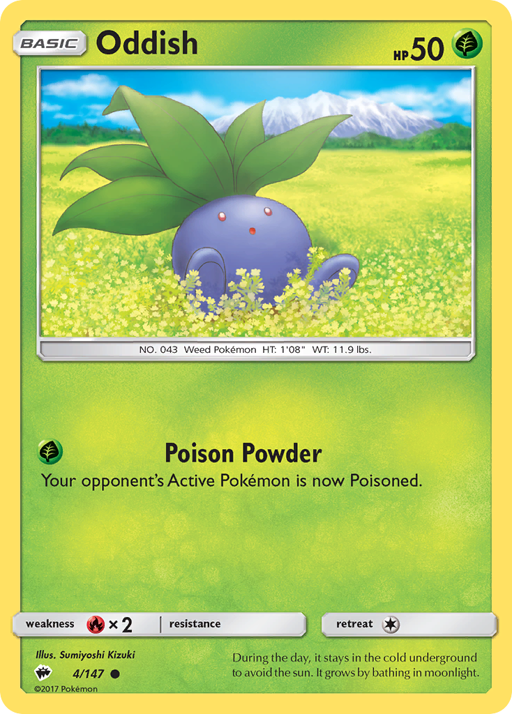 Oddish (4/147) [Sun & Moon: Burning Shadows] | Anubis Games and Hobby