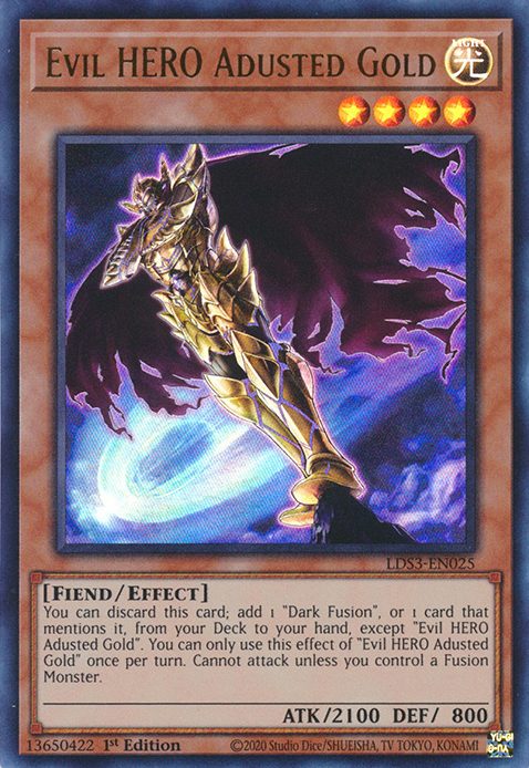 Evil HERO Adusted Gold [LDS3-EN025] Ultra Rare | Anubis Games and Hobby