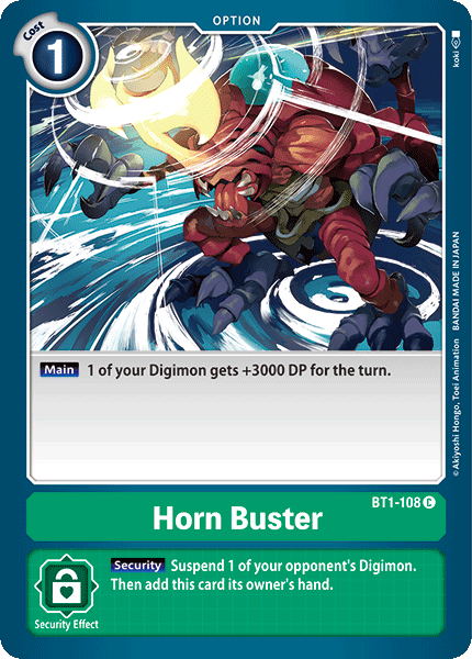 Horn Buster [BT1-108] [Release Special Booster Ver.1.0] | Anubis Games and Hobby