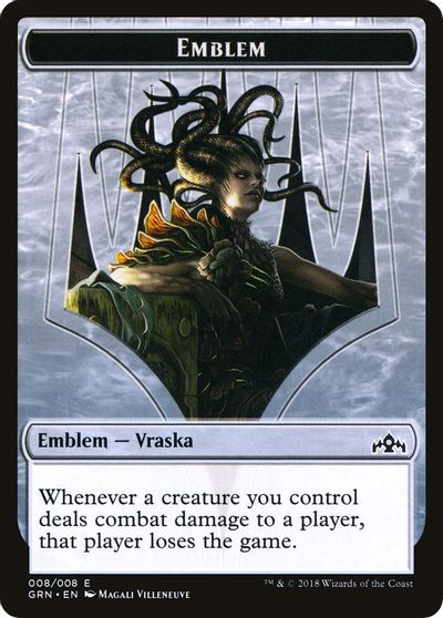 Vraska Emblem // Human Double-Sided Token [Challenger Decks 2020 Tokens] | Anubis Games and Hobby