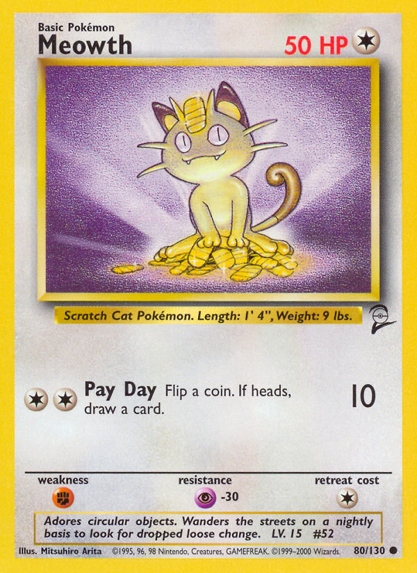Meowth (80/130) [Base Set 2] | Anubis Games and Hobby