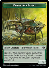 Phyrexian Wurm // Phyrexian Insect Double-Sided Token [Phyrexia: All Will Be One Commander Tokens] | Anubis Games and Hobby