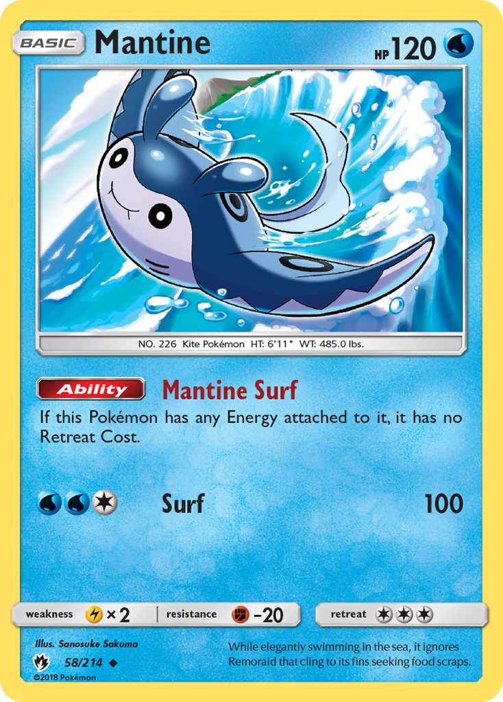 Mantine (58/214) [Sun & Moon: Lost Thunder] | Anubis Games and Hobby