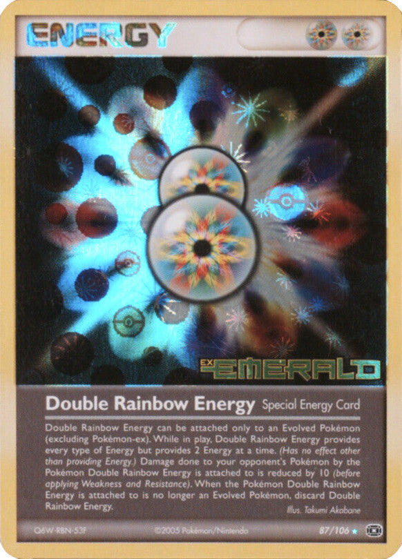 Double Rainbow Energy (87/106) (Stamped) [EX: Emerald] | Anubis Games and Hobby