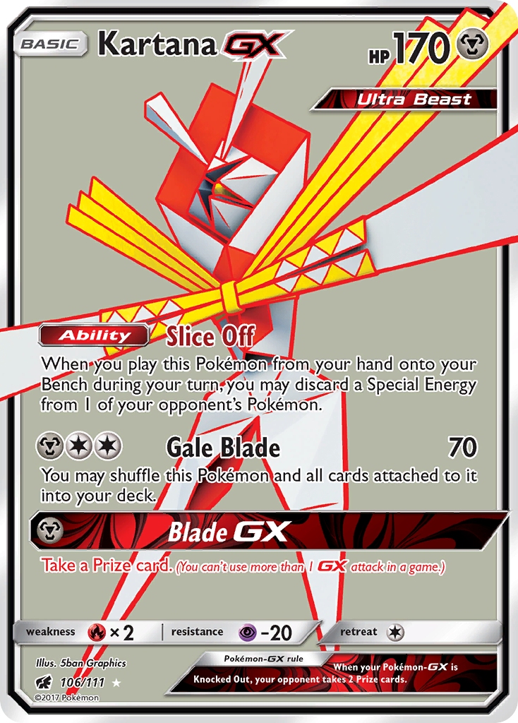 Kartana GX (106/111) [Sun & Moon: Crimson Invasion] | Anubis Games and Hobby