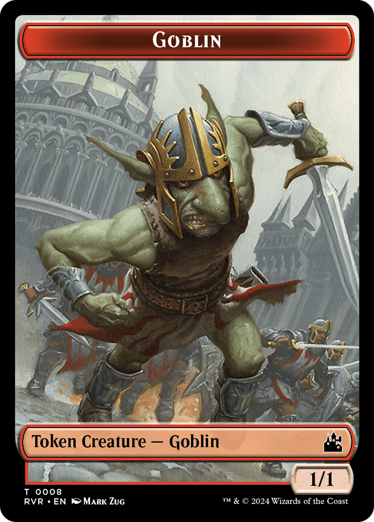 Goblin (0008) // Rhino Double-Sided Token [Ravnica Remastered Tokens] | Anubis Games and Hobby