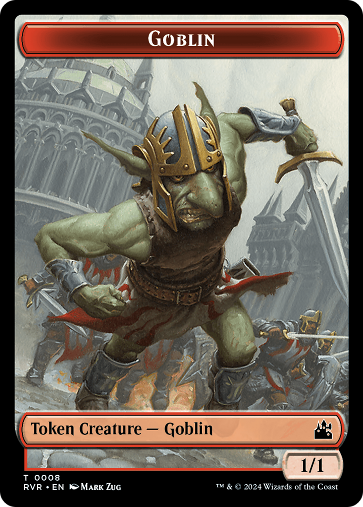 Goblin (0008) // Goblin (0009) Double-Sided Token [Ravnica Remastered Tokens] | Anubis Games and Hobby