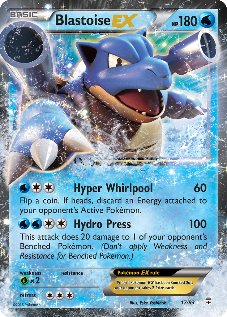 Blastoise EX (17/83) [XY: Generations] | Anubis Games and Hobby