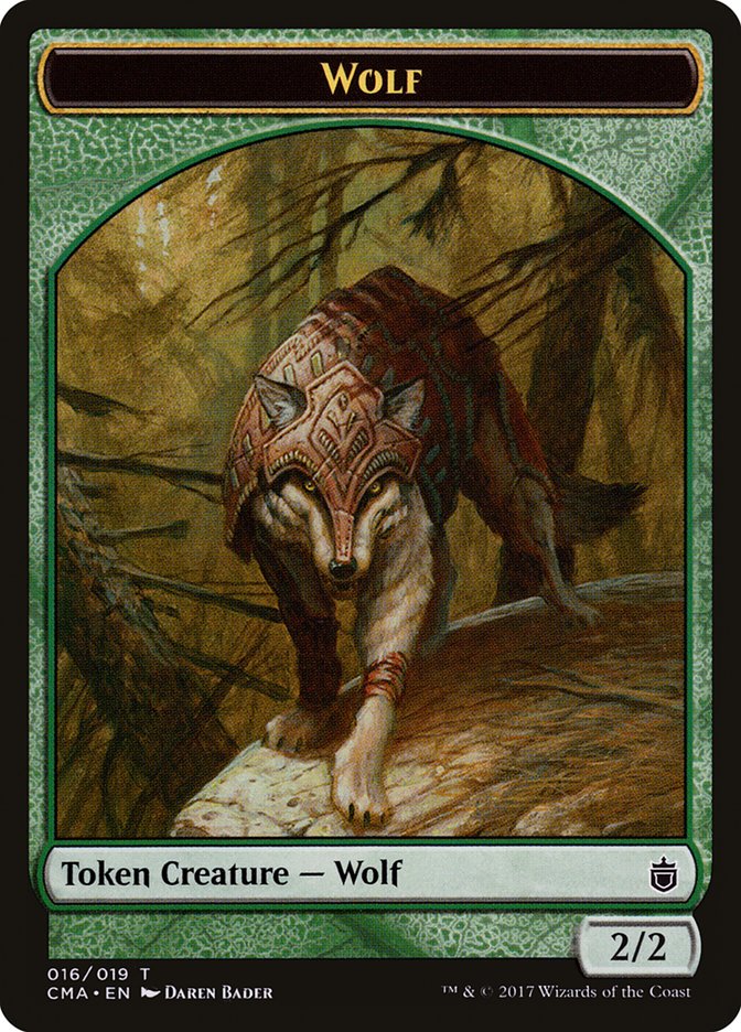 Wolf Token (016/019) [Commander Anthology Tokens] | Anubis Games and Hobby