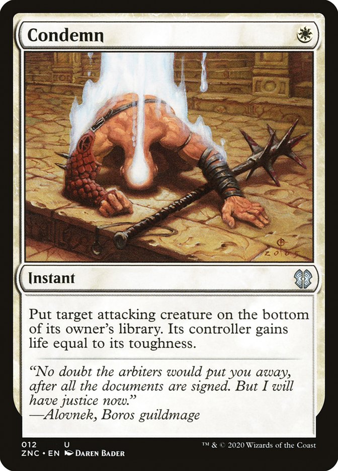 Condemn [Zendikar Rising Commander] | Anubis Games and Hobby