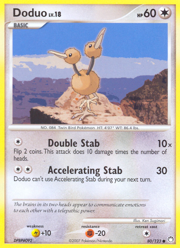 Doduo (80/123) [Diamond & Pearl: Mysterious Treasures] | Anubis Games and Hobby