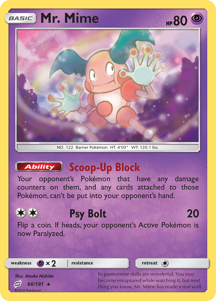 Mr. Mime (66/181) [Sun & Moon: Team Up] | Anubis Games and Hobby