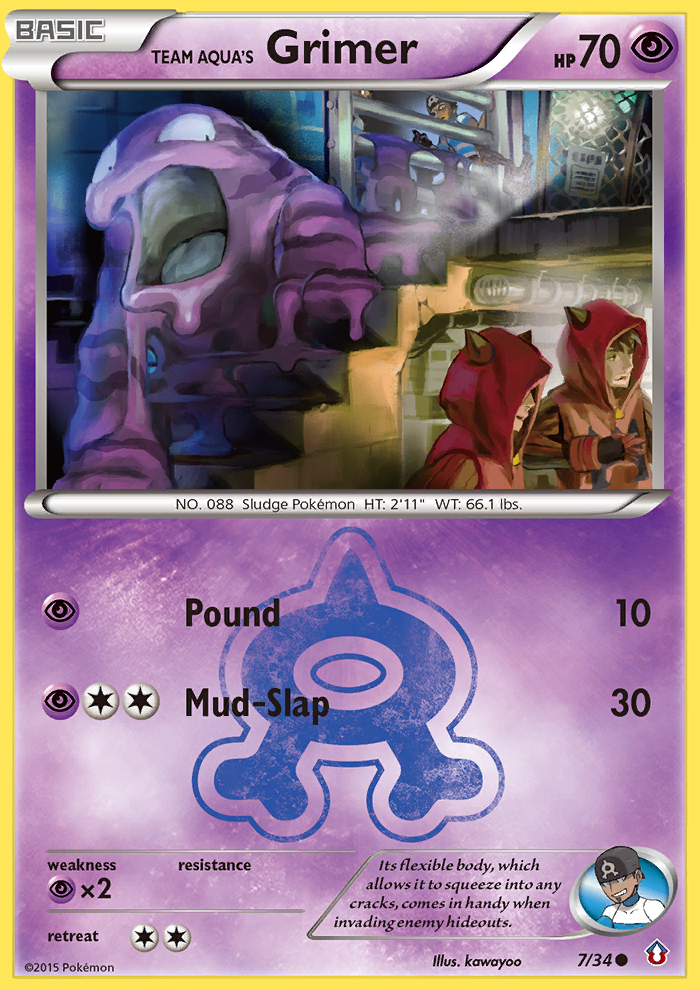 Team Aqua's Grimer (7/34) [XY: Double Crisis] | Anubis Games and Hobby