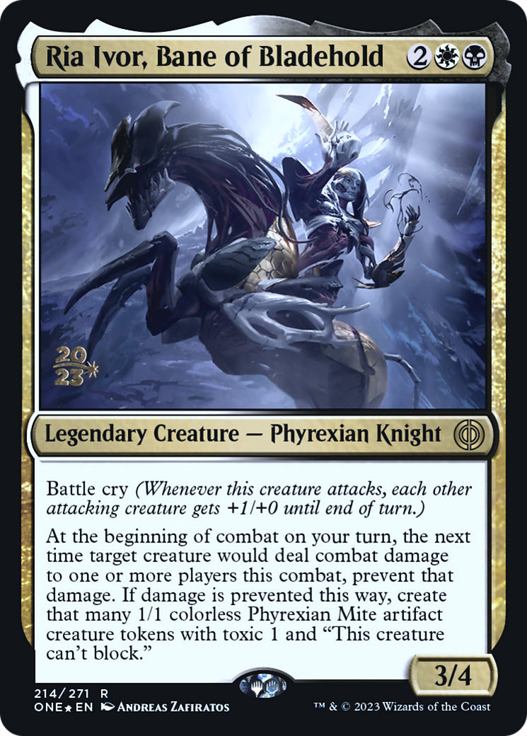 Ria Ivor, Bane of Bladehold [Phyrexia: All Will Be One Prerelease Promos] | Anubis Games and Hobby