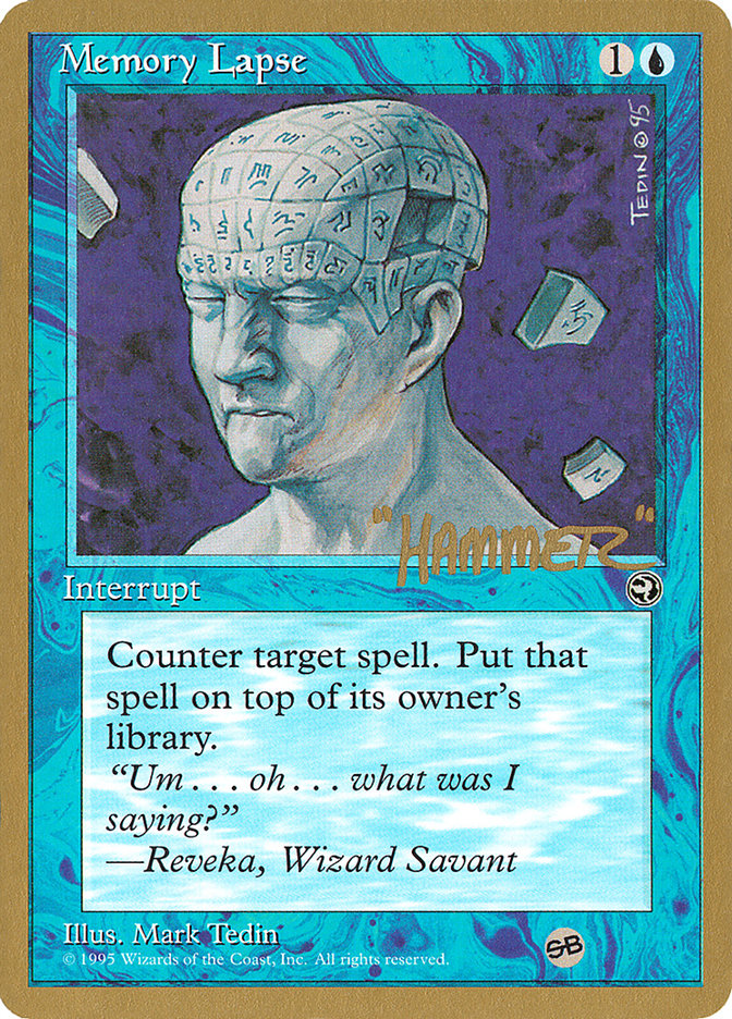 Memory Lapse (Runes) (Shawn "Hammer" Regnier) (SB) [Pro Tour Collector Set] | Anubis Games and Hobby