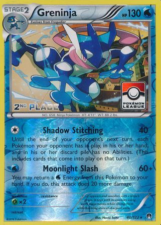 Greninja (40/122) (League Promo 2nd Place) [XY: BREAKpoint] | Anubis Games and Hobby