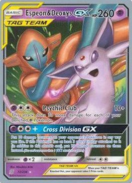 Espeon & Deoxys GX (72/236) (Perfection - Henry Brand) [World Championships 2019] | Anubis Games and Hobby