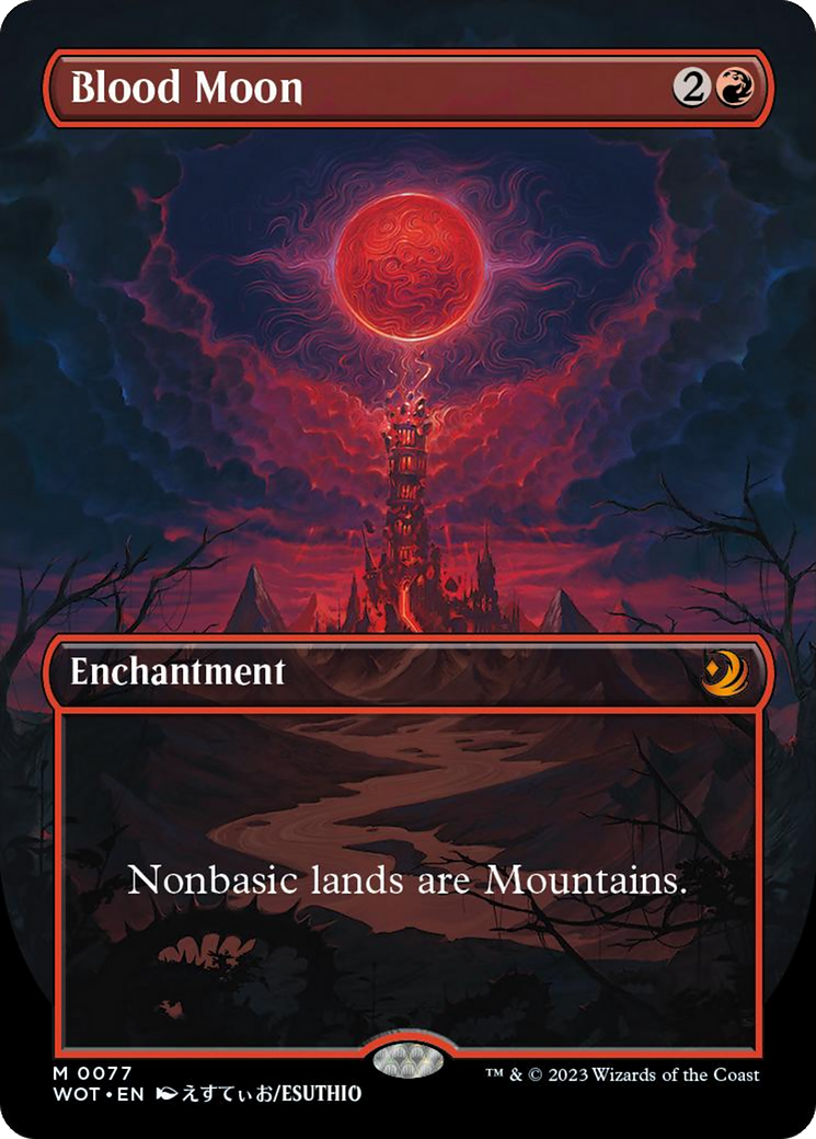 Blood Moon (Anime Borderless) [Wilds of Eldraine: Enchanting Tales] | Anubis Games and Hobby