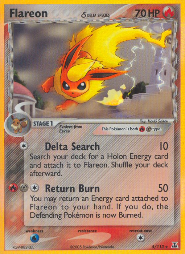 Flareon (5/113) (Delta Species) [EX: Delta Species] | Anubis Games and Hobby