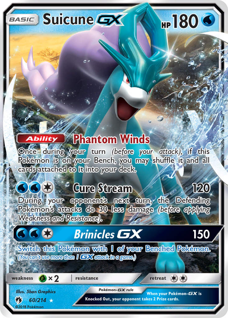 Suicune GX (60/214) [Sun & Moon: Lost Thunder] | Anubis Games and Hobby