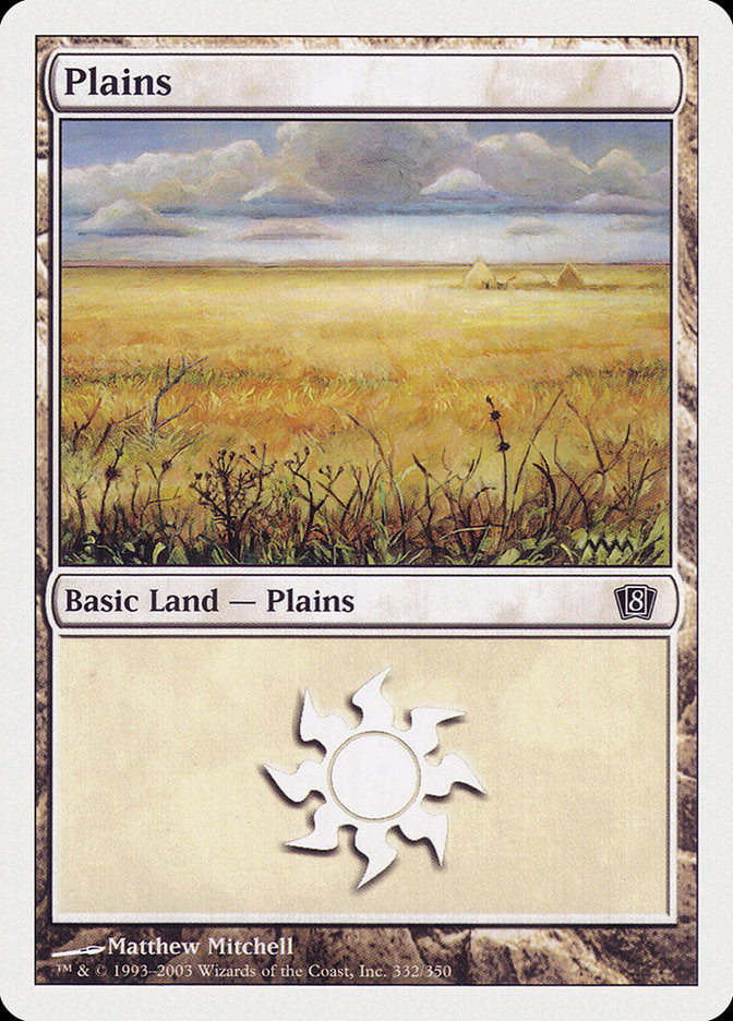 Plains (332) [Eighth Edition] | Anubis Games and Hobby