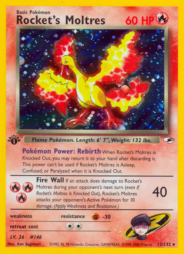 Rocket's Moltres (12/132) [Gym Heroes 1st Edition] | Anubis Games and Hobby