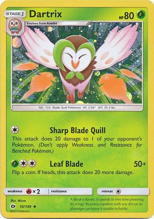 Dartrix (10/149) (Cosmos Holo) [Sun & Moon: Base Set] | Anubis Games and Hobby