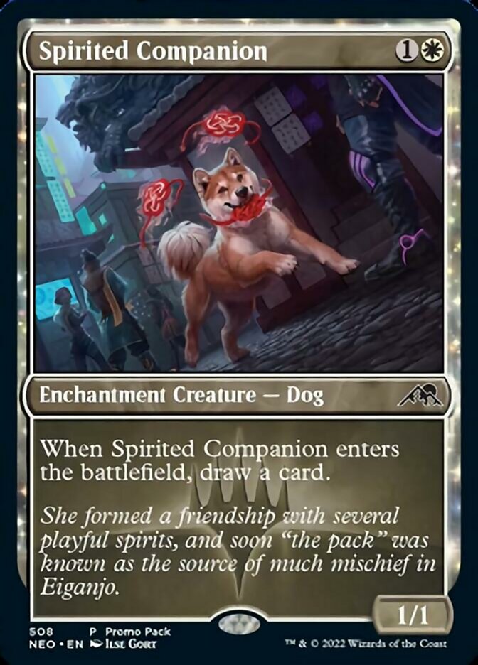 Spirited Companion (Promo Pack) [Kamigawa: Neon Dynasty Promos] | Anubis Games and Hobby