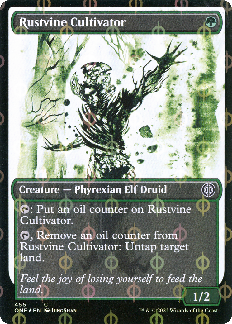 Rustvine Cultivator (Showcase Ichor Step-and-Compleat Foil) [Phyrexia: All Will Be One] | Anubis Games and Hobby