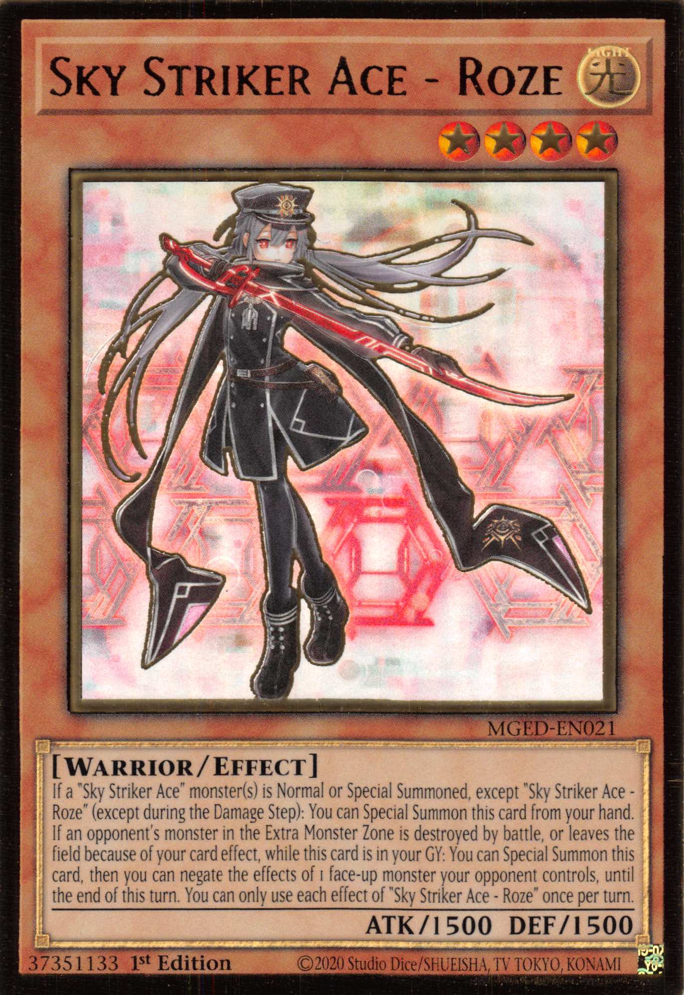 Sky Striker Ace - Roze [MGED-EN021] Gold Rare | Anubis Games and Hobby