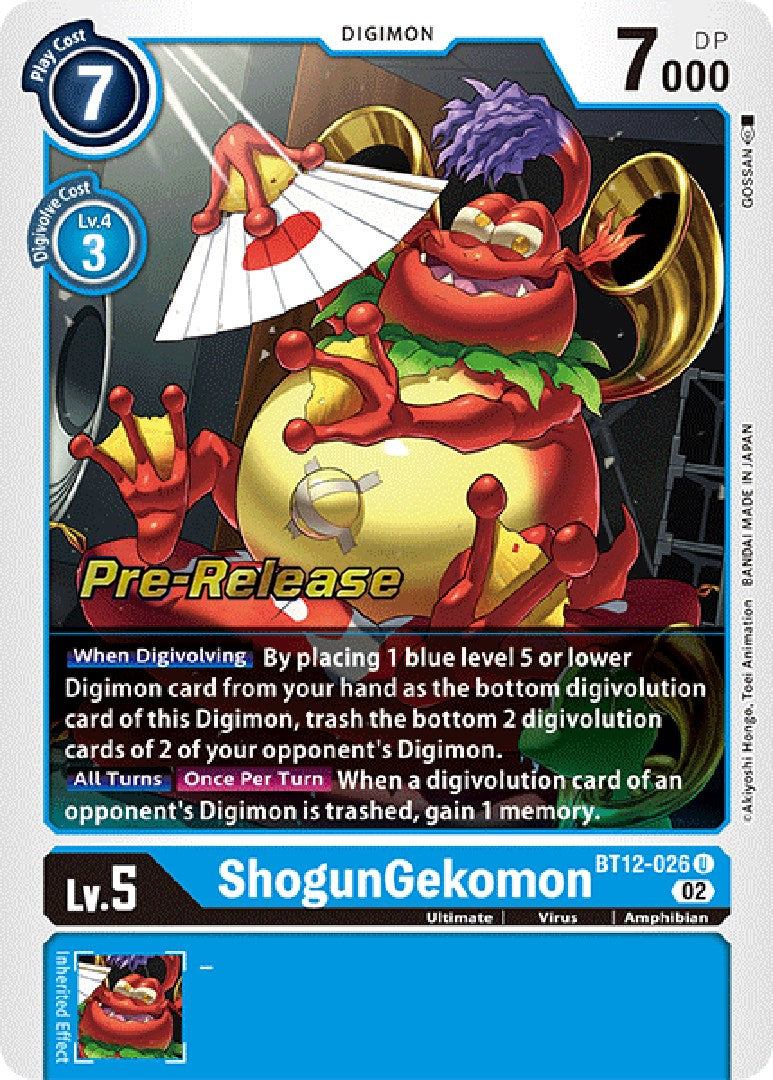 ShogunGekomon [BT12-026] [Across Time Pre-Release Cards] | Anubis Games and Hobby