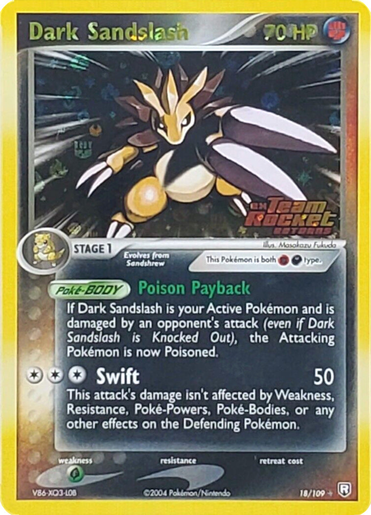 Dark Sandslash (18/109) (Stamped) [EX: Team Rocket Returns] | Anubis Games and Hobby