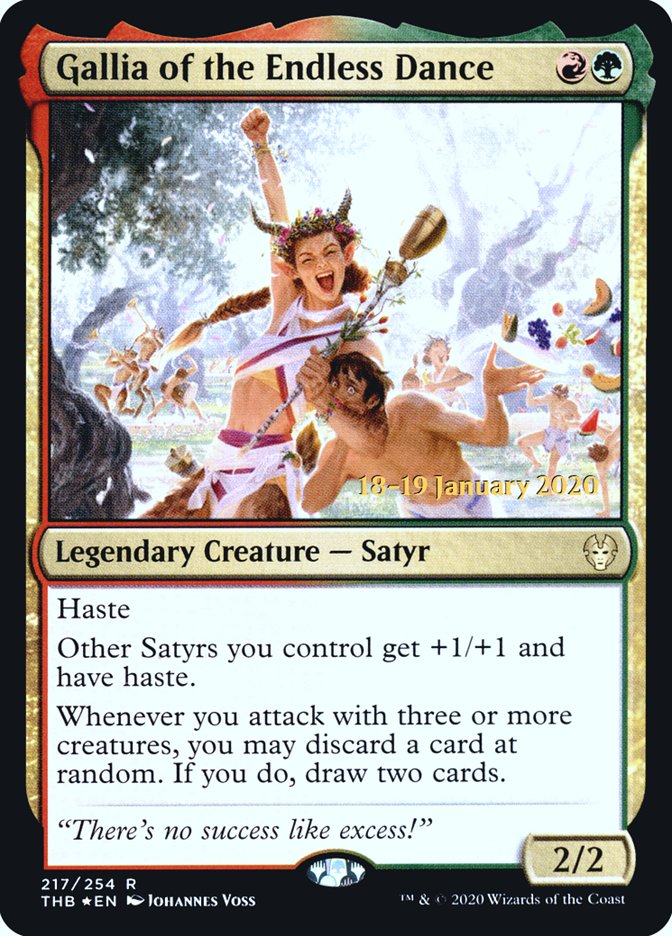 Gallia of the Endless Dance [Theros Beyond Death Prerelease Promos] | Anubis Games and Hobby