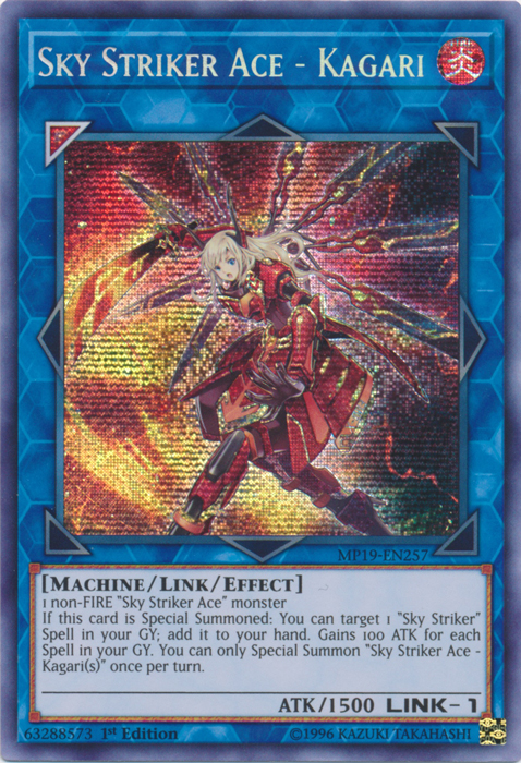 Sky Striker Ace - Kagari [MP19-EN257] Prismatic Secret Rare | Anubis Games and Hobby