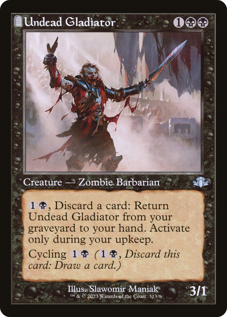 Undead Gladiator (Retro) [Dominaria Remastered] | Anubis Games and Hobby