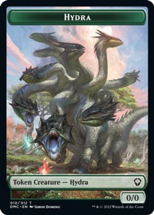 Snake // Hydra Double-Sided Token [Dominaria United Commander Tokens] | Anubis Games and Hobby