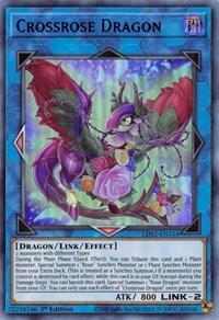 Crossrose Dragon (Blue) [LDS2-EN114] Ultra Rare | Anubis Games and Hobby