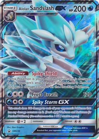 Alolan Sandslash GX (SM236) (Jumbo Card) [Sun & Moon: Black Star Promos] | Anubis Games and Hobby