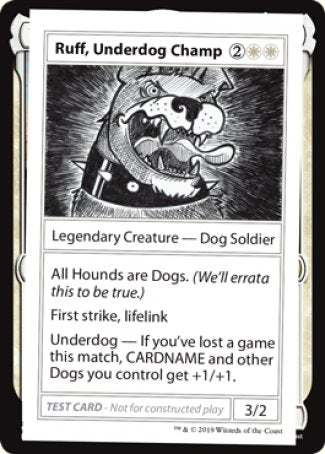 Ruff, Underdog Champ (2021 Edition) [Mystery Booster Playtest Cards] | Anubis Games and Hobby