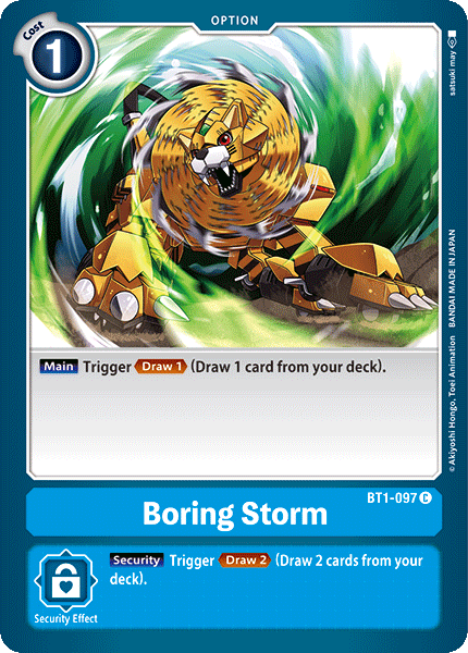 Boring Storm [BT1-097] [Release Special Booster Ver.1.0] | Anubis Games and Hobby