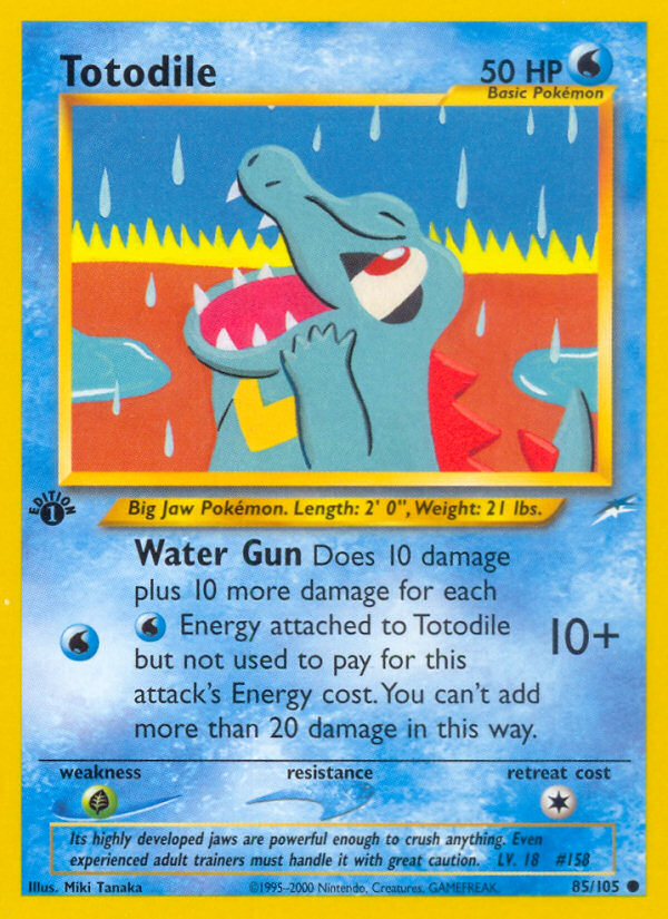 Totodile (85/105) [Neo Destiny 1st Edition] | Anubis Games and Hobby