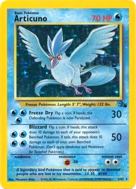 Articuno (2/62) [Fossil Unlimited] | Anubis Games and Hobby