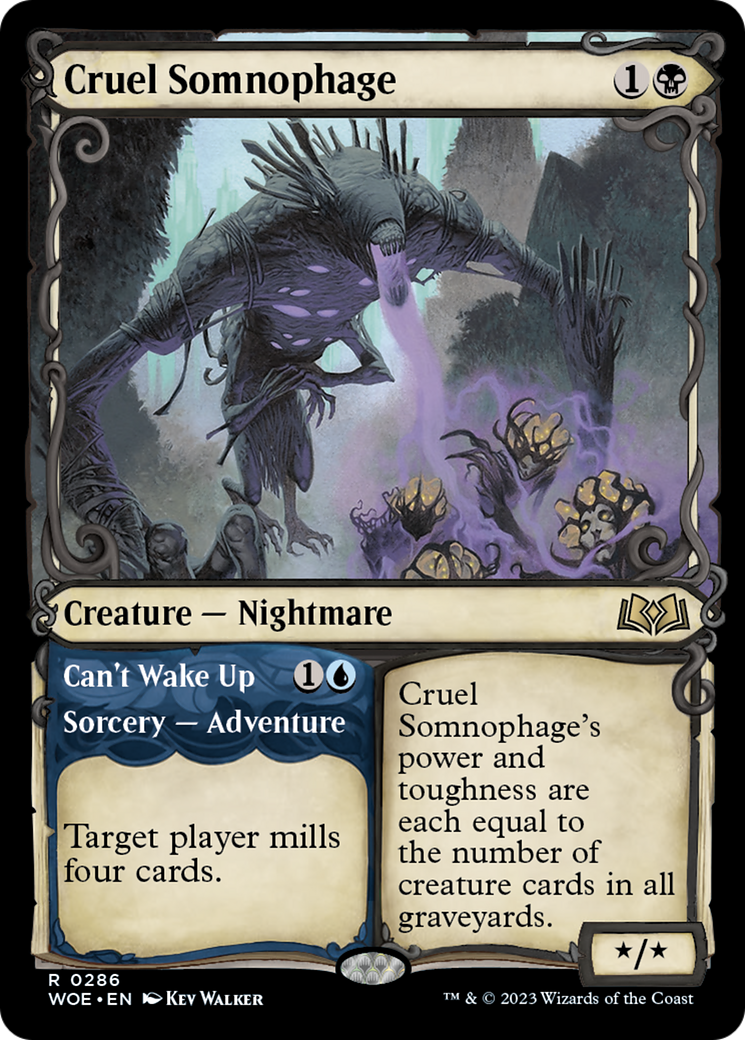 Cruel Somnophage // Can't Wake Up (Showcase) [Wilds of Eldraine] | Anubis Games and Hobby