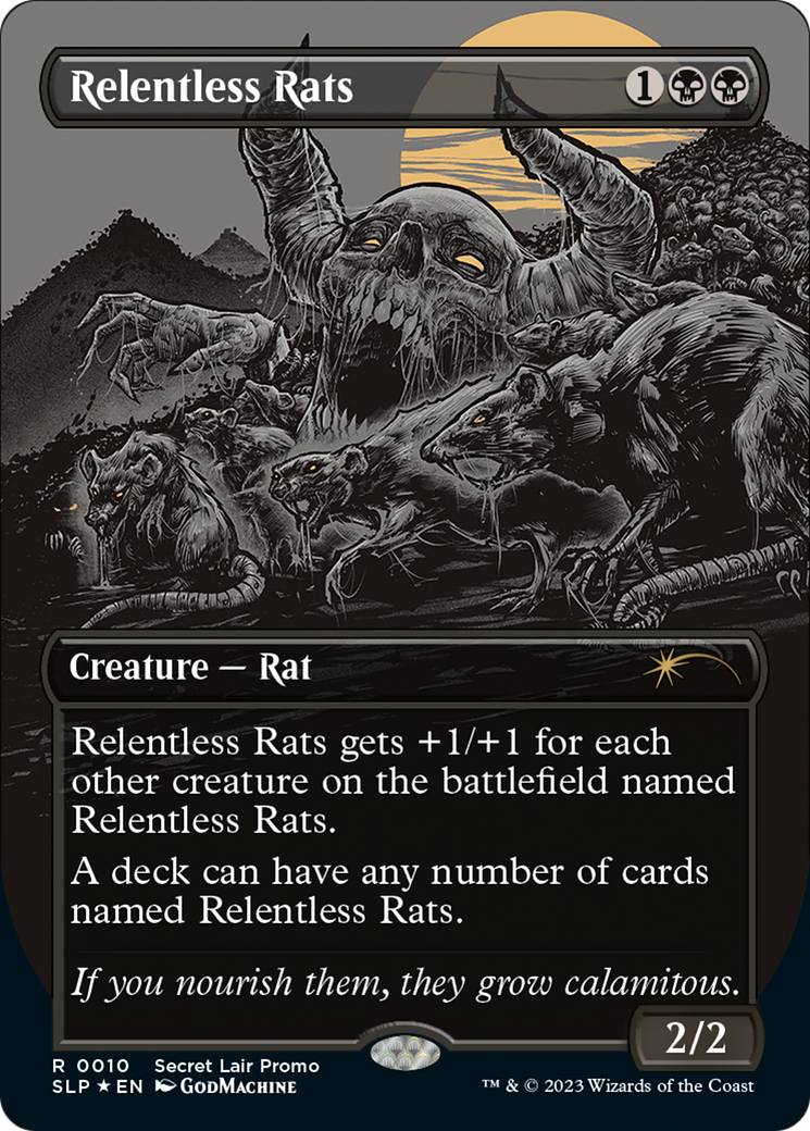 Relentless Rats (Borderless) [Secret Lair Showdown] | Anubis Games and Hobby