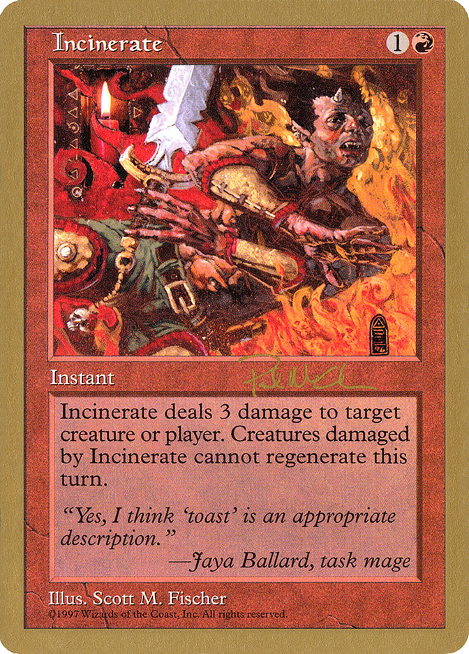 Incinerate (Paul McCabe) [World Championship Decks 1997] | Anubis Games and Hobby